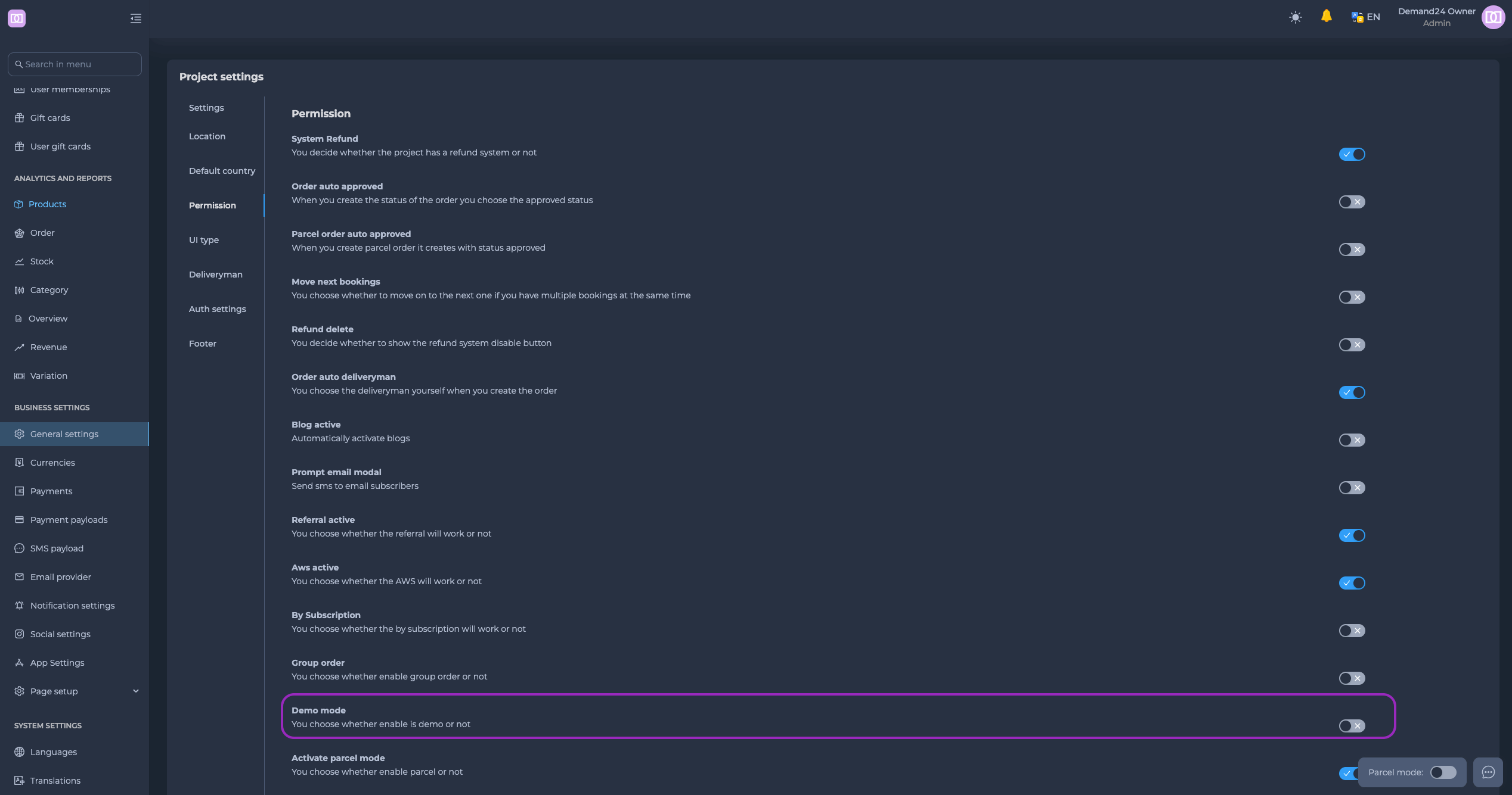 admin config